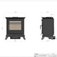 Technical Drawing of Classic  5WS wood burning stove by Hestia Concepts