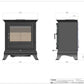 Technical Drawing of Classic  8WS wood burning stove by Hestia Concepts