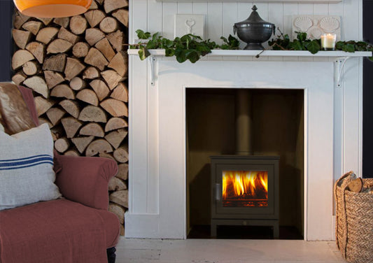 Contemporary  5WS wood burning stove by Hestia Concepts