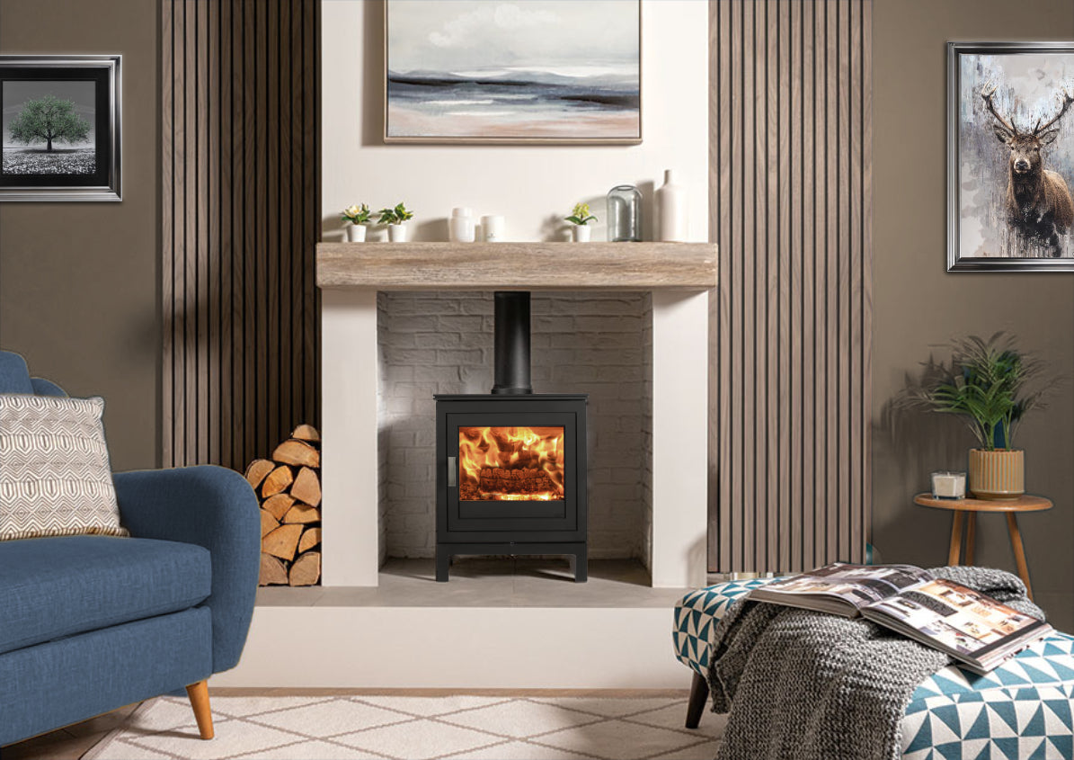 Contemporary  8WS wood burning stove by Hestia Concepts